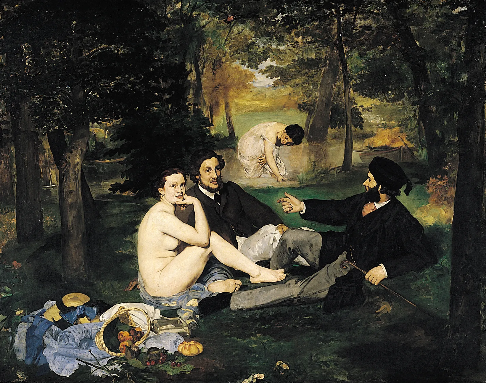 Manet’s ‘Déjeuner sur l’herbe’ representing Realism to Impressionism transitions